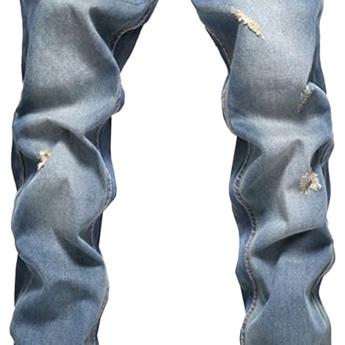 Slim Fit Stretch Skinny Jeans for Men Fashion Button Trousers Straight Leg Comfort Denim Pants4