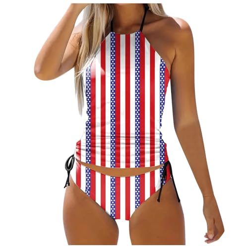 Conjunto de traje de baño de bikini para mujer, estampado de día independiente, bikini dividido, conjunto de playa, talla grande, trajes de baño para mujer, hot pink, M