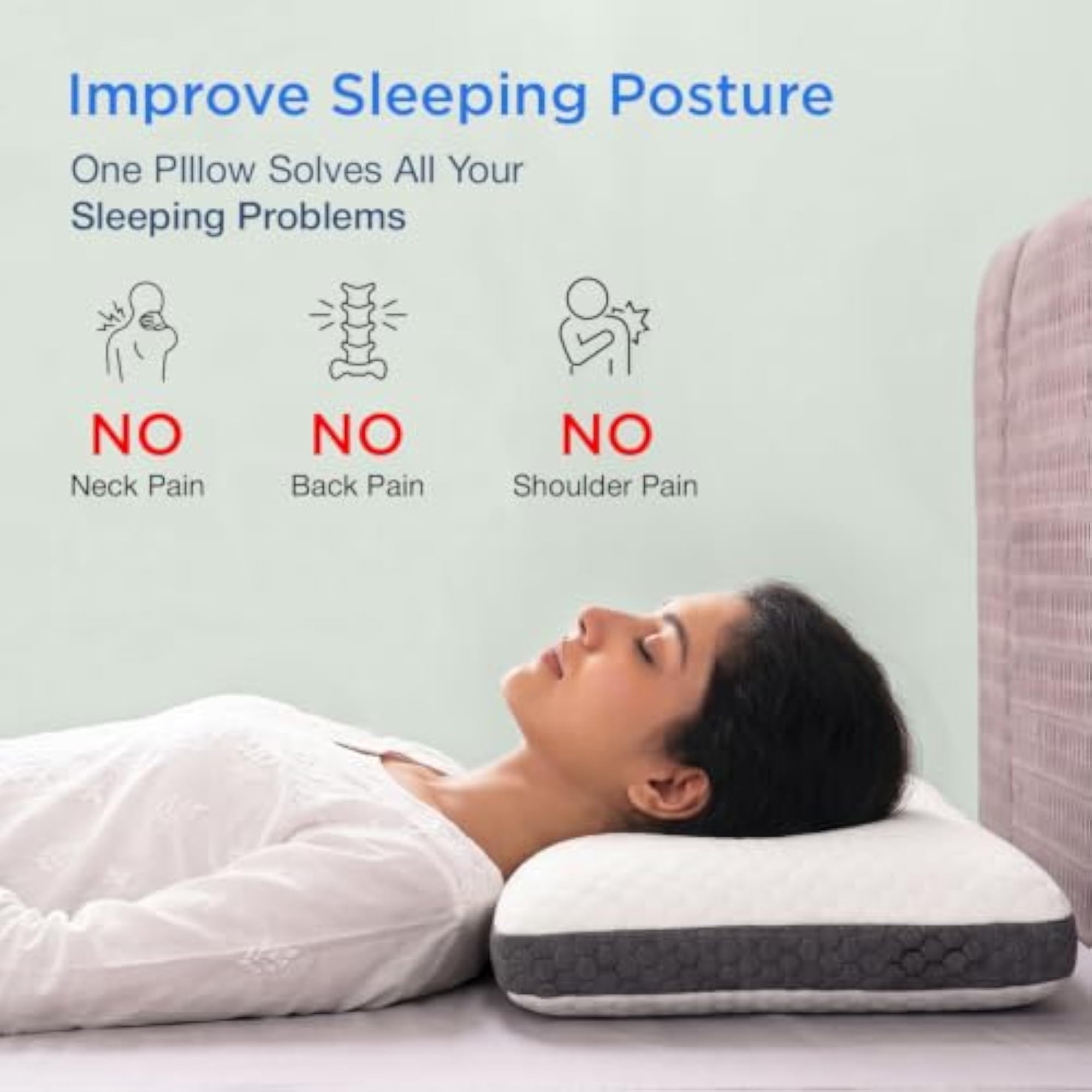 Bamboo Memory Foam Pillow for Head & Neck Support