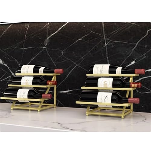 Soporte para botellas de vino Creative en hierro miniatura 3
