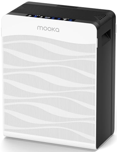 Deal: Air Purifier for Home Large Room 2800 Ft², MOOKA Double-Sided Air Purifiers for Home Pets with Washable Filters, PM 2.5 Air Quality Monitor, Air Filter Cleaner for Bedroom, Dorm Room, Office, C300