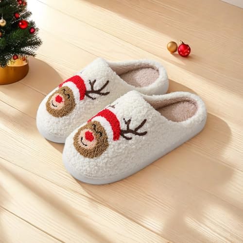 Image of Comfy Elastic Slippers for Women Men,Memory Foam Soft Plush House Slippers