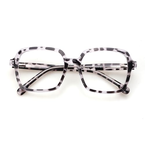 Image of Oversized Blue Light Blocking Glasses for Women and Men, Square Frame Computer Gaming Glasses Anti Glare & UV RF6215