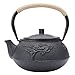 Teiera-0.9L per uso domestico Mini bollitore in ferro nero Teiera Set da tè Teiera Forniture per la casa da tè
