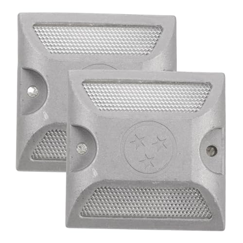 BESPORTBLE Aluminum Road Reflectors 2 Pack Reflective Running Gear for Night Safety Road and Pathway Markers
