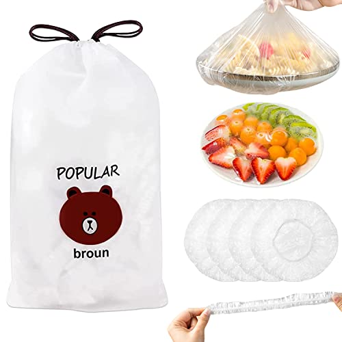 Film Alimentaire Reutilisable - 100 Pièces Sac de Conservation Alimentaire - Charlotte Alimentaire Reutilisable - Couvercle Tissus Alimentaire - Couvre Plat Reutilisable - Fresh Keeping Bags 100Pcs