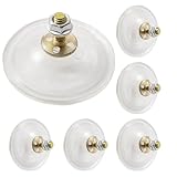Biaungdo 6 Pack 55mm/2.16inch Strong Adhesive Suction Cup with M6 x 14mm Thread Screw, Clear Thread Screw PVC Sucker Pads Holder, Glass Sucker Suction Cup Holder for Window, Bathroom Wall, Car Shade
