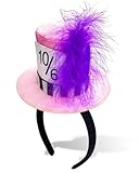 Donetuer Pink Hatter Mini Top Hat Headband Accessory Tea Party Halloween Cosplay Costume Outfit Accessories