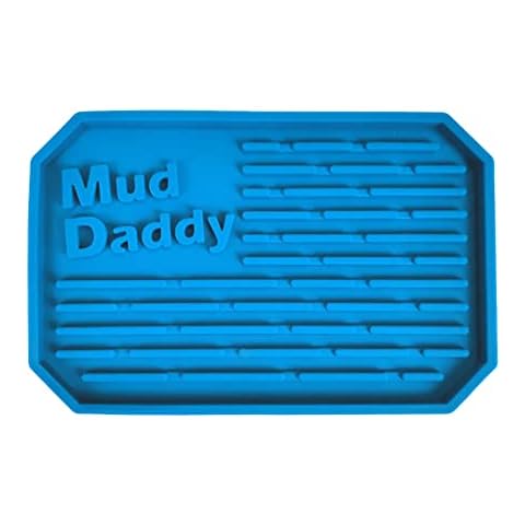 Mud Daddy - Wash Time Licking Mat for Dogs, Delicious Distraction for Your Furry Friend, Wash Them Easily After a Muddy Walk, Non-toxic and Freezer-friendly - Blue Cover