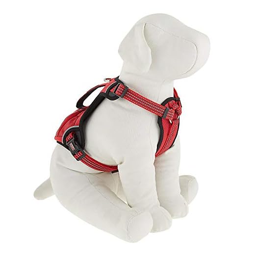 Dog Harness Kong Reflective Pocket Small Red