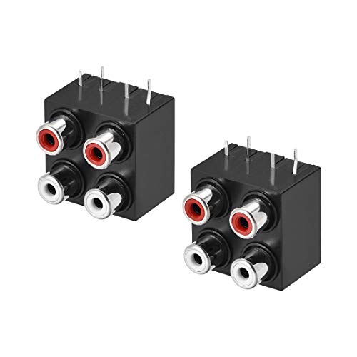 Panel RCA hembra de 4 conectores uxcell para revivir tu equipo de música