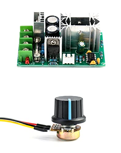 QWORK PWM DC Motor Geschwindigkeitsregler 12V 24V 36V 48V 20A Hochleistungs Antriebsmodul Einstellbare Geschwindigkeit PWM Elektronischer Reglerregler