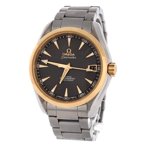 Pre-Loved Seamaster Aqua Terra 150M Co-Axial Chronometer Automatic Watch Stainless Steel and Yellow Gold 38, Silver2