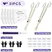 Ear Nose Piercing Kit 31pcs - Usiriy Piercing Needle Kit Piercing Needles Clamps Kit 16G 18G 20G Mixed Hollow Needles with 2 Piercing Clamps Forceps for Ear Nose Navel Nipple Lip Septum Body Piercing