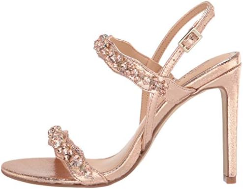 Jewel Badgley Mischka Women's Odette Heeled Sandal, Rose Gold, 5 | Image 7