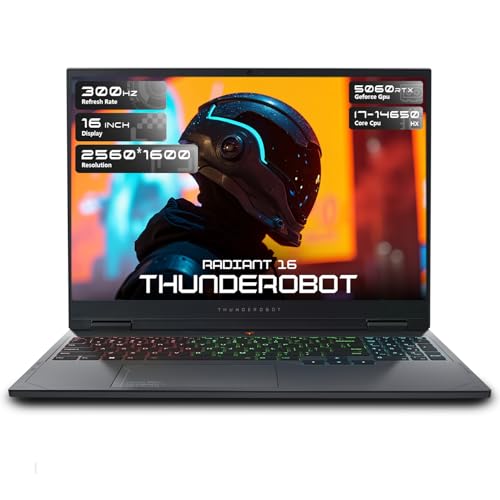 Thunderobot Radiant 16 5060 Q[~Om[gp\R 16C` QHD+ 300Hz 2.5K fBXvC Core i7-14650HX NVIDIA GeForce RTX 5060 32GB DDR5 RAM 1TB 