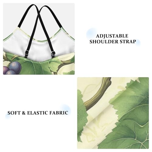 Pigsaly Girls One Piece Swimsuits Tropical Green Leaves Fruits Summer Purple Grapes Kids Cross Back Swimwear Bathing Suit 3T3