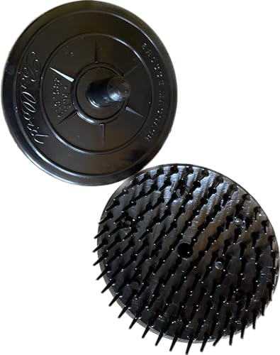 Brush Head Massage Hair Brush - Black, Red, Diameter 7.5 cm - Image 2