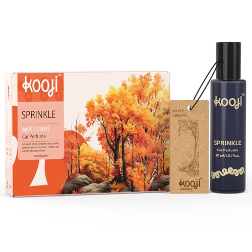 Image of KOOJI Sprinkle - Car & Home Perfumes - Maple Grove 30 ML | Premium Freshener - Maple Syrup, Vanilla, Cedarwood & Cinnamon Blend | Natural & Vegan Ingredients | Long-Lasting Aroma - Up to 60 Days