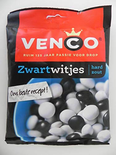Venco Blanco y Negro regaliz 8,46 oz de Holanda [PAQUETE DE 1]