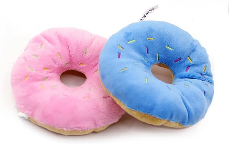 Set 2 Juguetes Mordibles Donut Azul para Perro miniatura 5