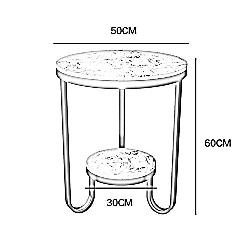 Table basse ronde gain de place double couche pour optimiser le salon