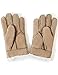 YISEVEN Men's Winter Shearling Sheepskin Leather Gloves Lambskin Thick Fur Warm Wool Lined for Cold Weather Dress Driving Work Gifts, Camel Suede Size Medium