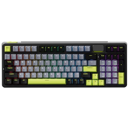 Rapoo V700DIY-98 Wireless Mechanical Keyboard, BT5.0 + 2.4GHz, Hot Swappable Custom Gaming Keyboard, Speed Silver Linear Switch, 16.8M Per-Key RGB, Gasket Mount, Creamy Sound, Full NKRO Anti-Ghosting