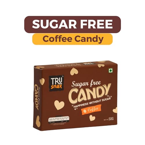 Image of TruSnax SugarFree Hard Candies | Rich Coffee Flavour Candy | Diabetic and Keto Friendly Toffee | No Added Sugar | 300g(50 * 6)