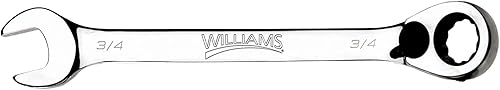 Williams 1224RC Llave combinada de trinquete, 12 puntos, 34 pulgadas
