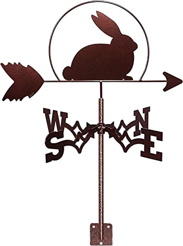 Wind Vane For Garden Rabbit Weather Vane Metal Weather Vane Garden Weathervane Roof Garden Mount Yard Decor Weather Vane, Yard Indicating Wind Direction Outdoor Ornaments #TOP25