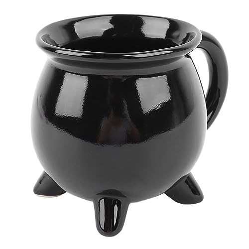 La mejor selección de Calderos al mejor precio. 45 Taza de Caldero de Brujas, 300 Ml, Superficie Lisa de Cerámica Negra, Diseño Multifuncional Fácil de Limpiar, Forma única de Olla de Bruja, Taza de Caldero de Brujas