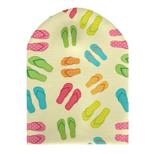 Colorful Summer Flip Flops Kids Beanie Hat for for Girls Boys Children Cap Winter Knitted Chemo Cancer Headwear Accessories Gifts Decoration3