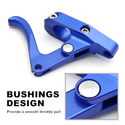Image of CNC Finger Throttle Clutch Lever 7 /8 inch Handlebar Motorcycle Replacement for Wave Runner (Blue)
