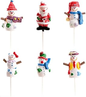 Christmas Cake Toppers - Snowmen Set of 5 Plus Santa