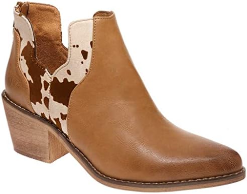 OUTWOODS Pierre Dumas Women's West 4 Bootie Beige Cow 7.5 B(M) US | Image 1