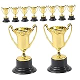 BATHVEVE 10個 用プラスチック製トロフィー 多機能で繊細な小型賞品 パーティーゲームや表彰にな軽量プラスチック製賞杯 再利用可能