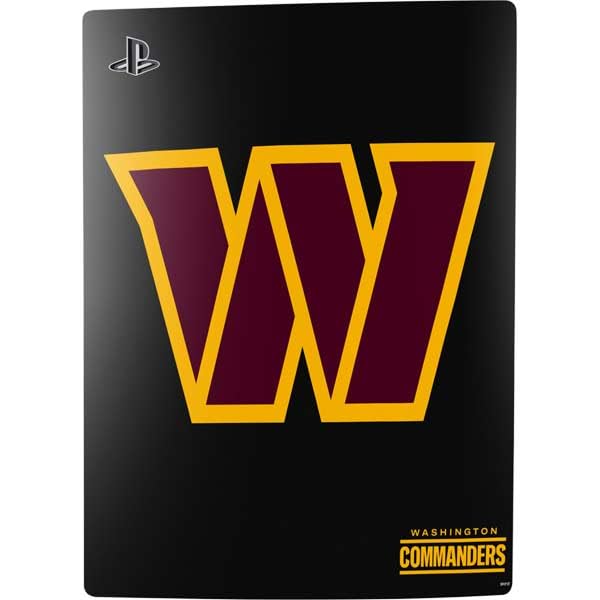 Skinit Decal Gaming Skin Compatible with PS5 Console - Officially Licensed NFL Washington Commanders Black Background Design