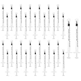 CATELL 30 Stück 1ml Spritzen, Kolostrum Spritze Einzeln Steril Versiegelt Luer Lock Spritze ohne Nadel Kolostrumspritze für Wissenschaftliche Füttern von Haustieren Measuring Liquids