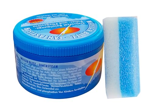 Weisser Blitz Universal Putzstein mit Schwamm 300g Polierstein...