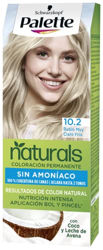 Schwarzkopf Palette Naturals - Tinte 10.2 Rubio Muy Claro Frío -...