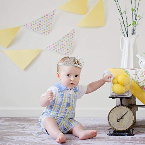 Beaupretty 2Pcs Baby Girls Crystal Crown Tiara Hair Belt Headband Soft Headwrap Princess Headpiece Children Hair Accessories For Birthday Party, Photography (Silver+Gold) #TOP6