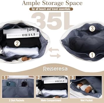 Anpumoony Strandtas voor dames met ritssluiting, XXL familie, grote waterdichte mesh badtas, familie, opvouwbaar, strandtas, shopper, voor winkelen, strandvakantie en zwembaden Anpumoony Strandtas voor dames met ritssluiting, XXL familie, grote waterdichte mesh badtas, familie, opvouwbaar, strandtas, shopper, voor winkelen, strandvakantie en zwembaden