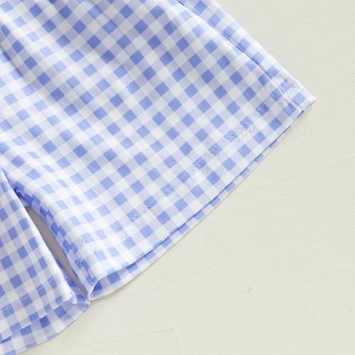 Image of Toddler Baby Boy Easter Rabbit Outfit Short Sleeve Bunny Carrot Smocked T-shirt Elastic Waist Shorts Summer Clothes