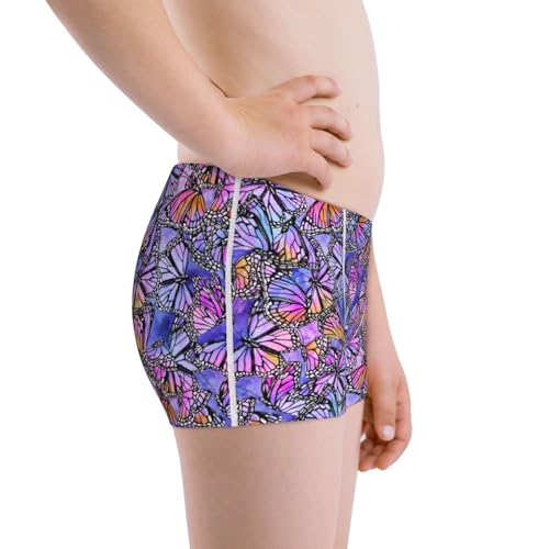 Boys' Cotton Boxer Brief Soft Underwear-Watercolor Butterflies2