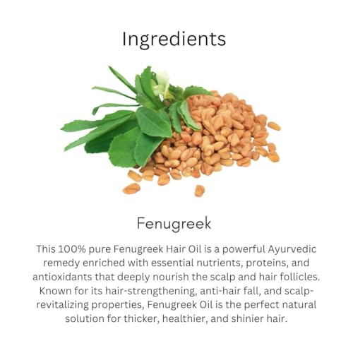 Image of Khadi Fenugreek (Methi) Hair Oil 100ml | Ayurvedic Herbal Hair Oil for Hair Growth, Shiny & Long Hair | Non Sticky, Paraben & Mineral Oil Free | For All Hair Types | Daily Use for Men & Women