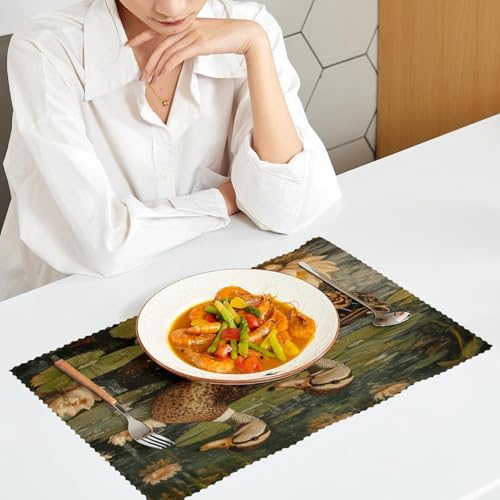 Sets de table Lotus antidérapants pour repas de salle à manger chic - 7