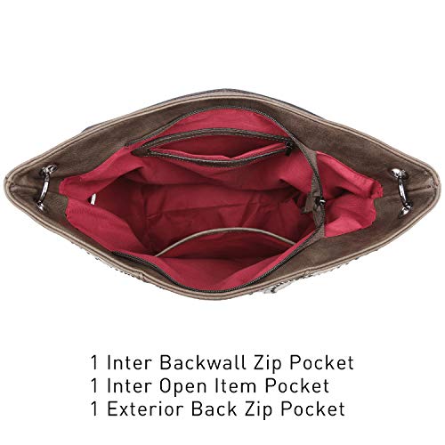 Bolso hobo grande de cuero vegano para mujer miniatura 5