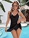 Blooming Jelly Womens One Piece Swimsuits Tummy Control Bathing Suit Dress Cutout Skirt Swimwear 2025 (X-L, Black)