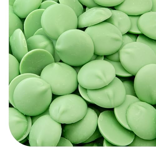 Merckens Chocolate Melts - 1 Pound Pack - Melting Chocolate For Dipping, Molding, Coating & Baking - Green Candy Melts - Vanilla Melting Wafers For Candy Projects